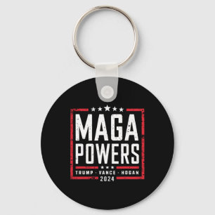 Mega Powers Trump Vance Hogan 2024 Patriottisch Gr Sleutelhanger