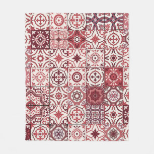 Mega prachtig Marokkaans patchwork patroon Fleece Deken