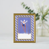 Mega Skis! Briefkaart (Staand voorkant)