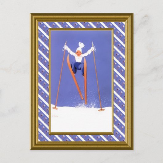 Mega Skis! Briefkaart (Voorkant)