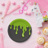 Mega Slime Drip ( compacte kleur) Papieren Bordje (Feest)