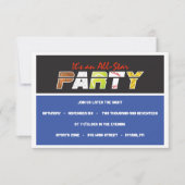 MEGA SPORTS Bar Bat Mitzvah Uitnodiging (Voorkant)