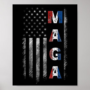Mega Trump 2024 Amerikaanse vlag Poster