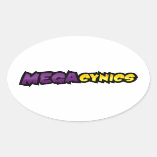 MegaCynics-Sticker Ovale Sticker