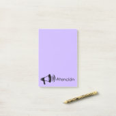 Megafone Attentie/Atencition Post-it® Notes (Op bureau)
