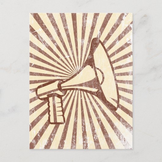 Megafone Briefkaart (Voorkant)