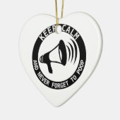 Megafone: Kalm houden en nooit vergeten Keramisch Ornament (Links)