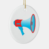 Megafone Red en Blue Keramisch Ornament (Rechts)