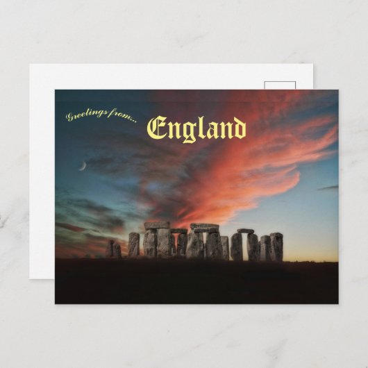 Megalithisch Stonehenge Monument Wiltshire Engelan Briefkaart (Voorkant / Achterkant)
