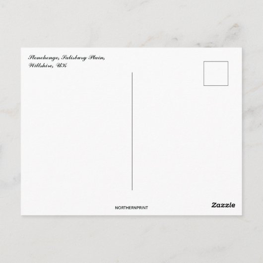 Megalithisch Stonehenge Monument Wiltshire Engelan Briefkaart (Achterkant)