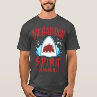 Megalodon is mijn spirituele dier retro t-shirt
