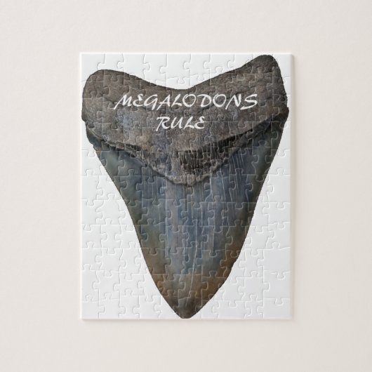 Megalodon Shark Tooth Legpuzzel (Verticaal)