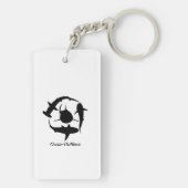 Megalodon Shark Tooth Sleutelhanger (achterkant)