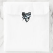 Megalodon tand ronde sticker (Tas)