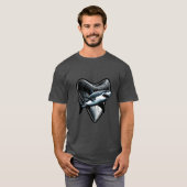Megalodon tand t-shirt (Voorkant volledig)