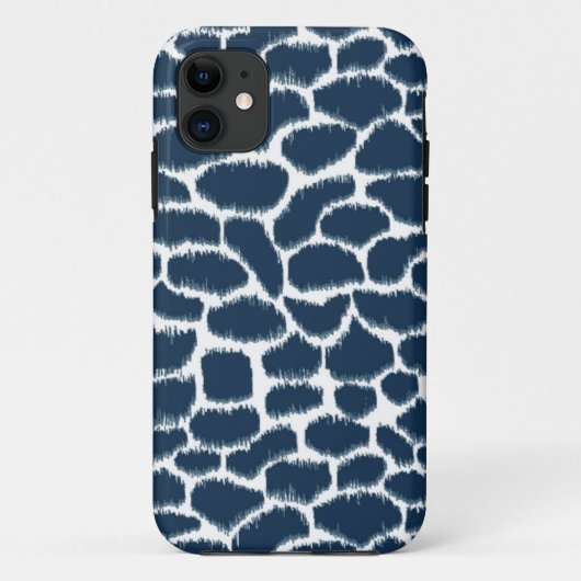 Megan Adams Animal Print Ikat Navy Case-Mate iPhone Case (Achterkant)