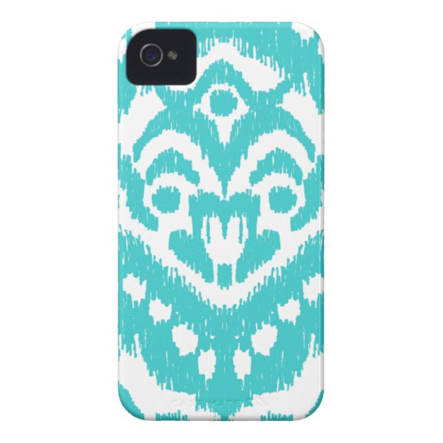 Megan Adams Zig Zag Ikat- turquoise Case-Mate iPhone Case (Achterkant)