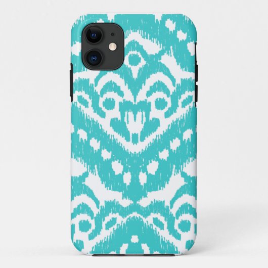 Megan Adams Zig Zag Ikat- Turquoise Case-Mate iPhone Case (Achterkant)