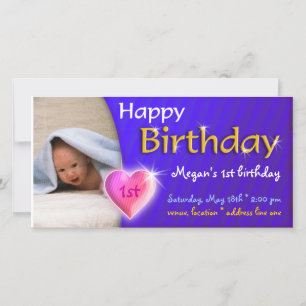 Megan Adorable Belle Invitation Photo Anniversaire