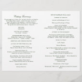 Megan Catholic Mariage Mass Cérémonie Programme (Dos)