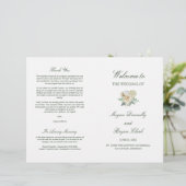 Megan Christelijk Folded Wedding Ceremonony Progra (Staand voorkant)