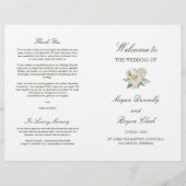 Megan Christian Fold Mariage programme de cérémoni (Devant)