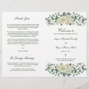 Megan Christian Mariage Cérémonie Programme