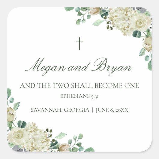 Megan Elegant Christelijk Wedding Envelope zegels (Voorkant)