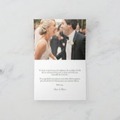 Megan Elegant Foto Greenery Wedding Hartelijk dank Bedankkaart (Binnen)