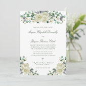 Megan Elegant Greenery katholieke uitnodiging tot  (Staand voorkant)