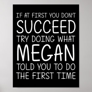 Megan Gift Naam Gepersonaliseerde Verjaardag Grapp Poster