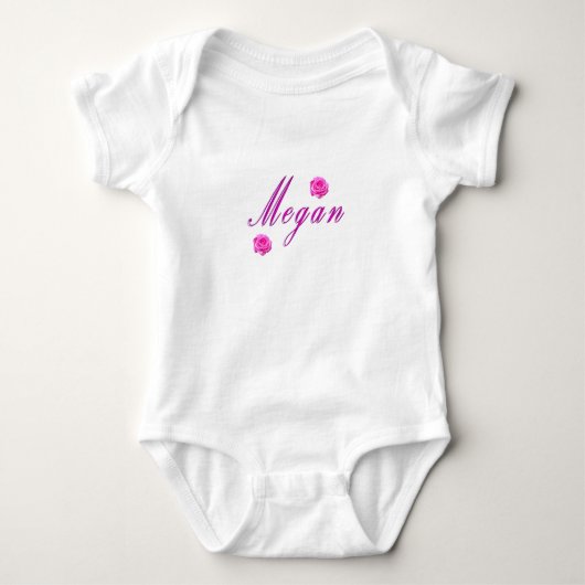 Megan Girls Name Logo, Romper (Voorkant)