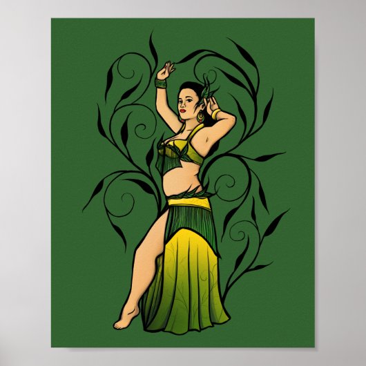 Megan Green Belly Dancer Poster (Voorkant)