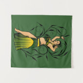 Megan Green Belly Dancer Wandkleed (Voorkant (horizontaal))