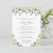 Megan Nuestra Boda Catolica Wedding Invitation Kaart (Staand voorkant)