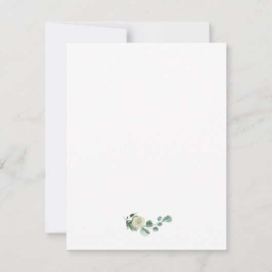 Megan Simple Élégant Repas Choix Mariage RSVP (Dos)