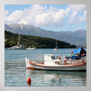 Meganissi, Grieks eilandplein Poster