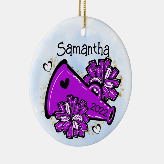 Mégaphone Pom Pom mignonne pour ornement mauve (Droite)