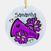 Mégaphone Pom Pom mignonne pour ornement mauve (Devant)