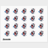 MegaPhone Schattigee Zebra Ronde Sticker (Vel)