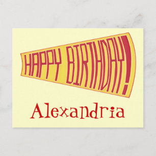 Megatelefoon Happy Birthday gepersonaliseerde Brie Briefkaart