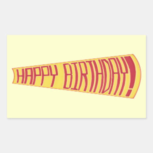 Megatelefoon Happy Birthday Stickers
