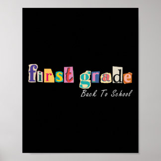 Megazine Brief Eerste Klas Leraar Kinderen Terug N Poster