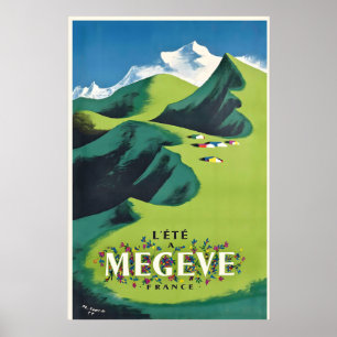 Megeve Alpen Mont Blanc Chamonix Gebergte Frankrij Poster