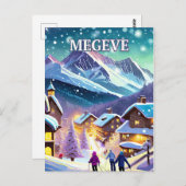 Megève: Elegant Alpine en Prestige Hivernal Briefkaart (Voorkant / Achterkant)