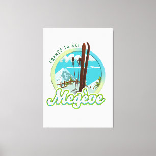 Megève france ski logo canvas afdruk