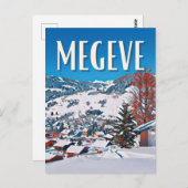 Megève Ski Briefkaart (Voorkant / Achterkant)