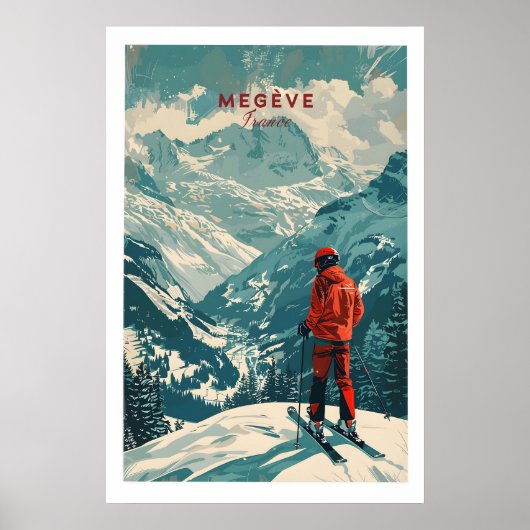 Megève Ski Poster - Frankrijk 1 (Voorkant)