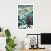 Megève Ski Poster - Frankrijk 1 (Thuiskantoor)