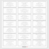 MEGHAN Black White Mariage Étiquettes de adresse i (Feuille)